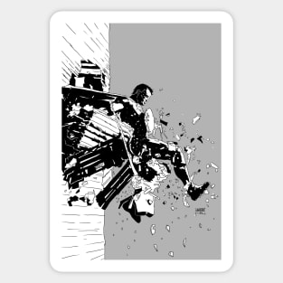 Super smash black and white Sticker